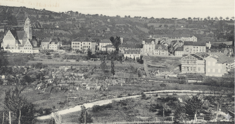 Brötzingen 1905 mit Blick auf Maihälden - historische Aufnahme